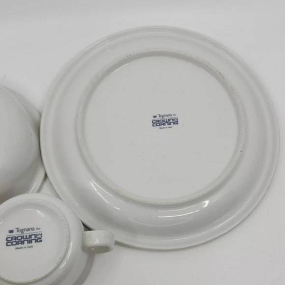 Vtg Tognana Crown Corning Italian  Pottery 3 Pc Child's Place Setting Choo-Choo - Picture 9 of 10